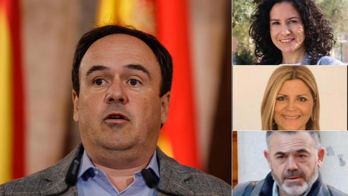 Las tres caras que se incorporan como nuevos consellers de la Generalitat Valenciana al Consell que preside Juanfran Pérez Llorca.