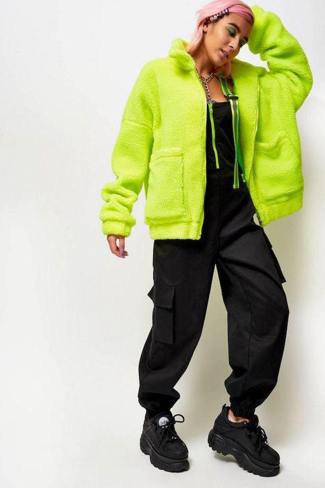 La chaqueta Furry flúor