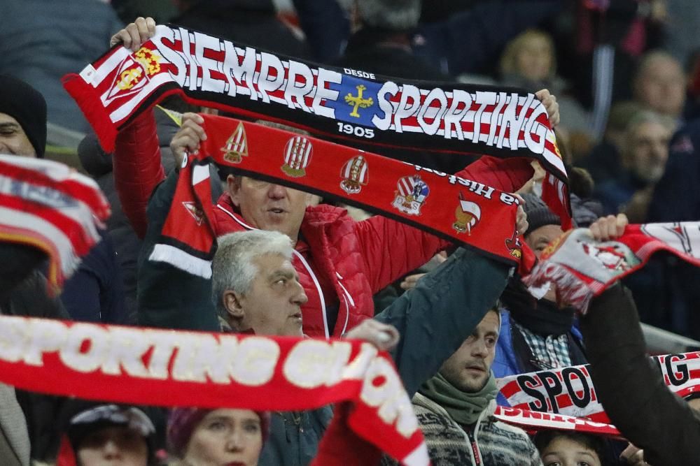 El partido de Copa entre el Sporting y el Valencia, en imágenes