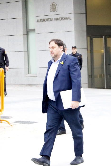 Junqueras arribant a l'Audiència Nacional