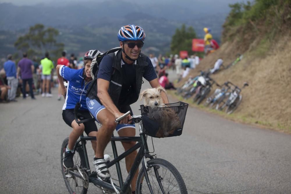 Ambientazo ciclista en el Naranco