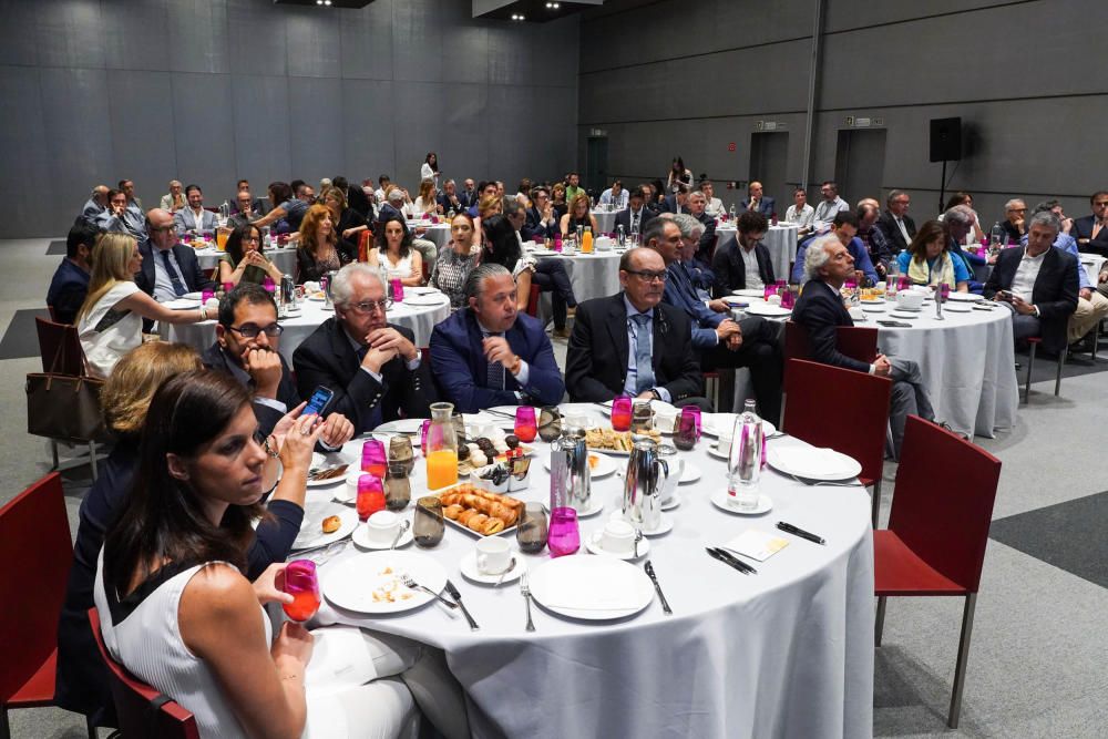 El consejero de Salud, Jesús Aguirre, participa en un desayuno informativo de La Opinión de Málaga.