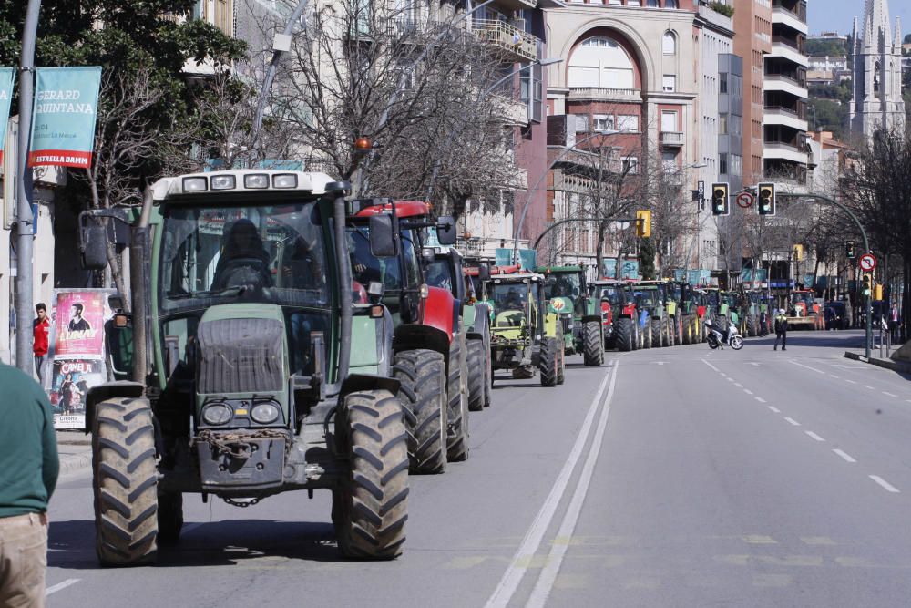 Tractorada a Girona per reclamar millores en la PAC