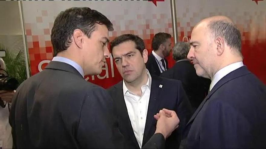 Sánchez pide a Tsipras en Bruselas que interceda ante Iglesias
