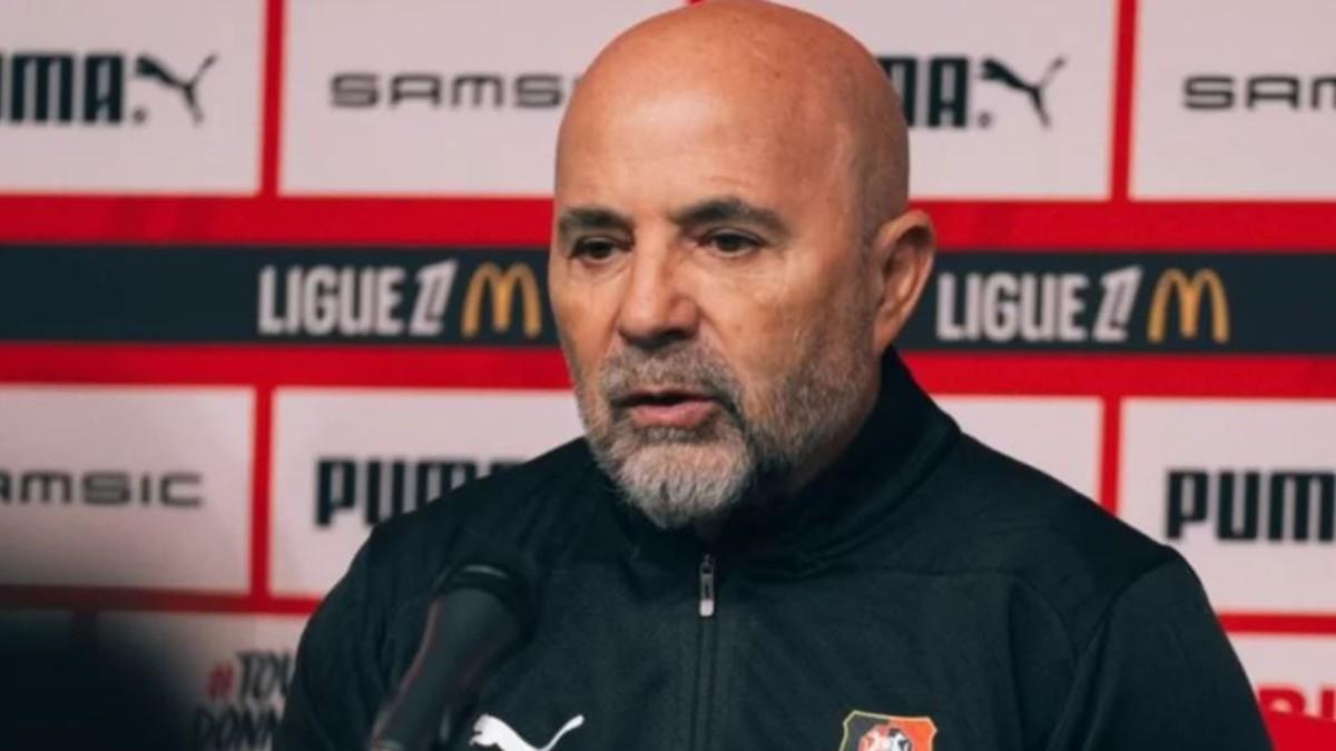 Sampaoli en sala de prensa