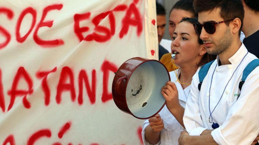 Los alumnos de La Cónsula ya han protagonizado muchas protestas en el Centro de Málaga.