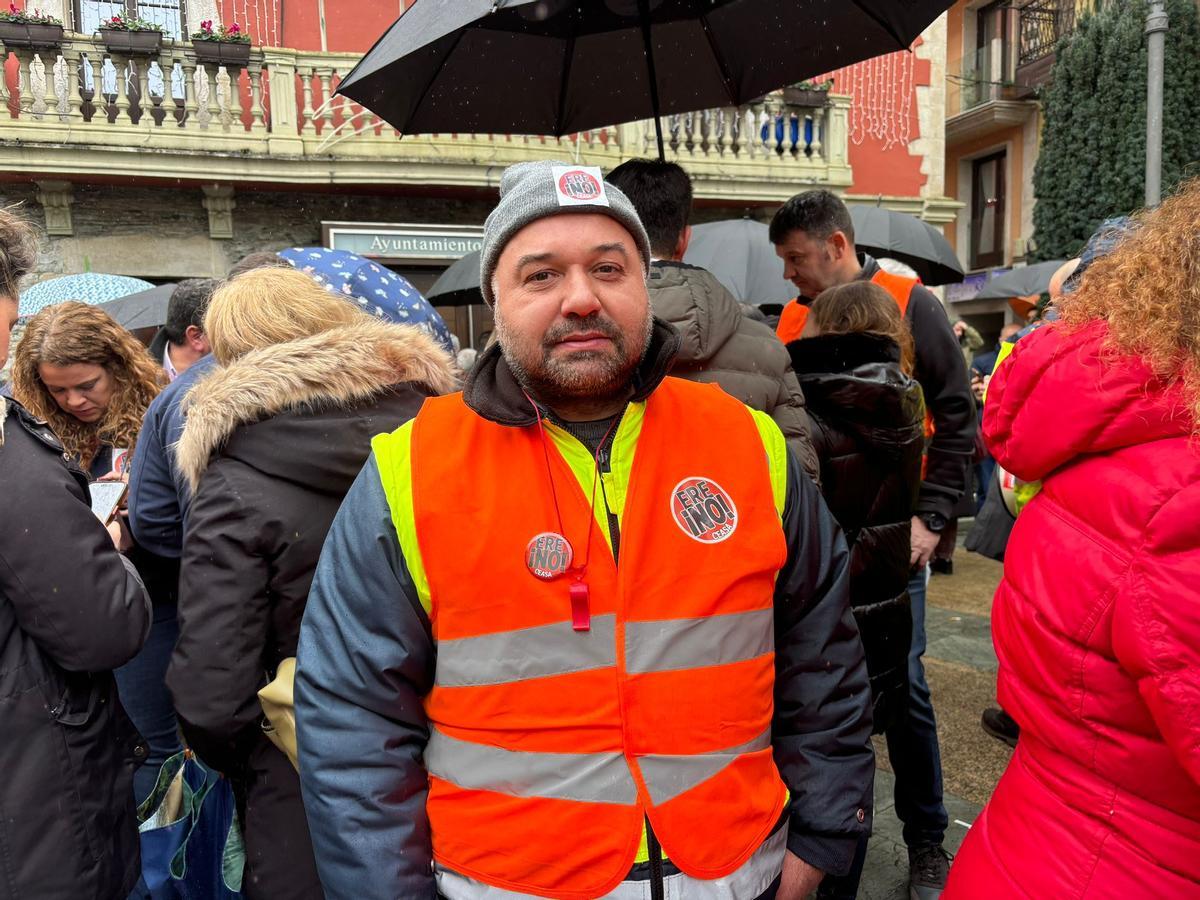 Ángel Piedralba durante la manifestación.