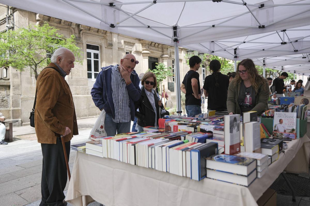 El puesto de la librería Tanco en la feria por el Día del Libro.