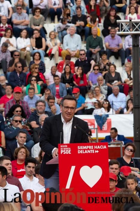 Pedro Sánchez en un acto de campaña del PSOE en Calasparra