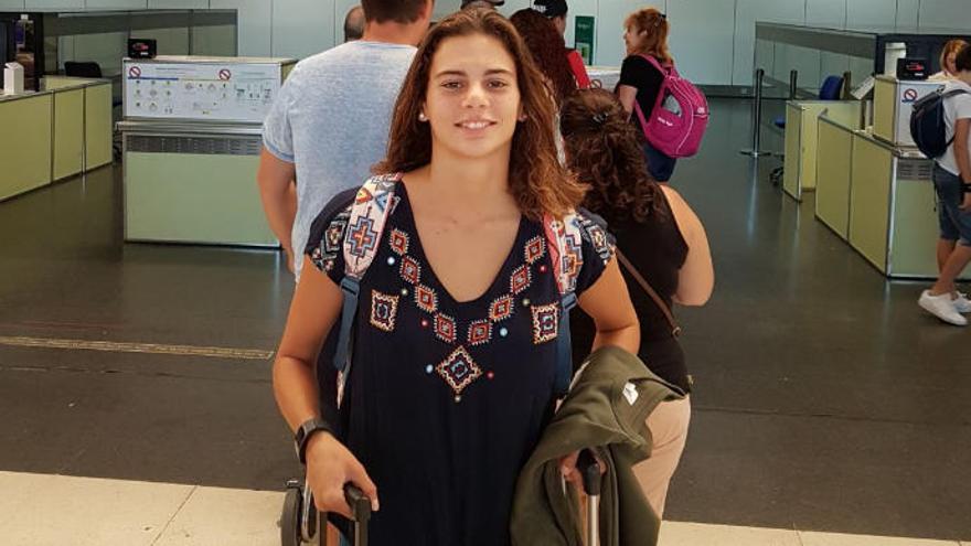 Elena Melián, antes de partir hacia Barcelona.