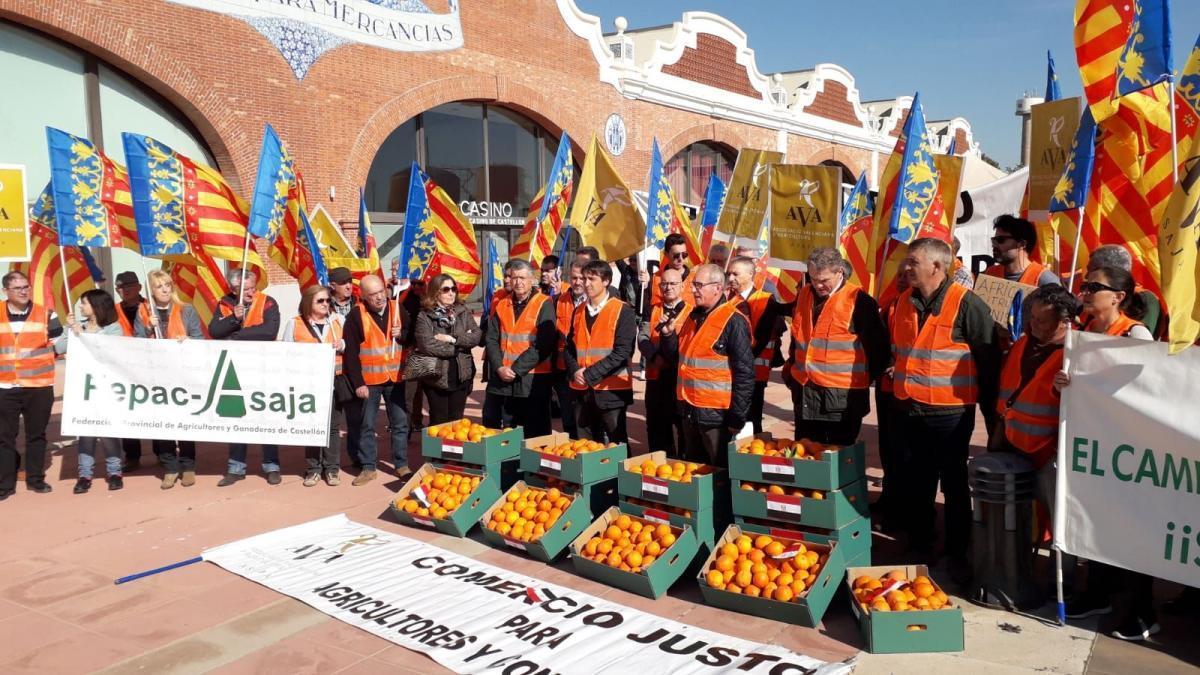 Agricultores se concentran al Puerto, que asegura que no espera barcos de Egipto