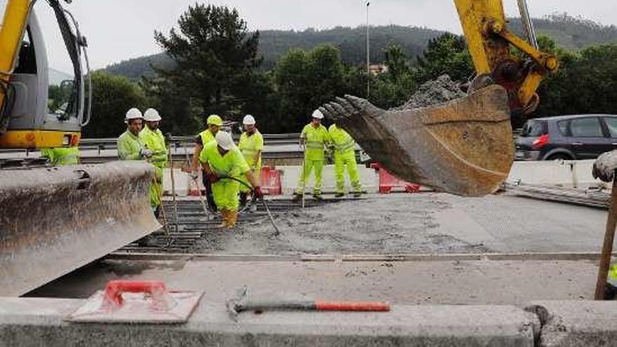 Operarios en una obra.