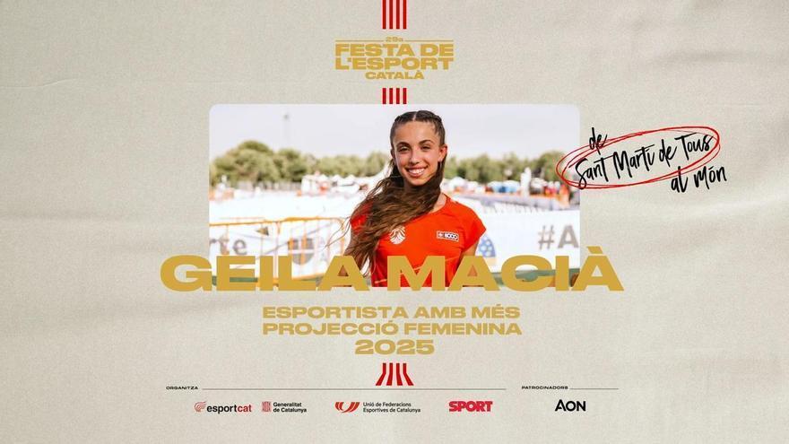 Geila Macià guanyadora a esportista amb més projecció femenina 2025