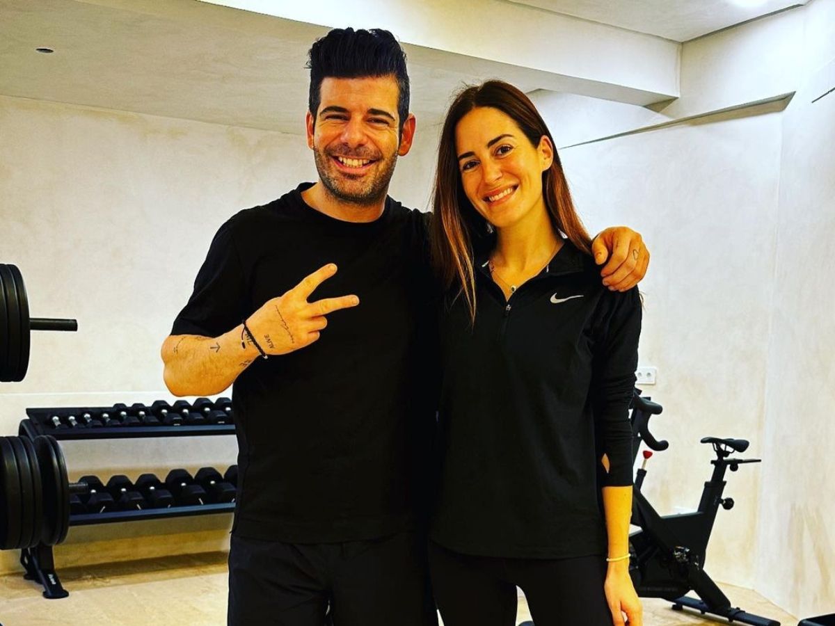 Gala González junto a su entrenador, Mltrainer