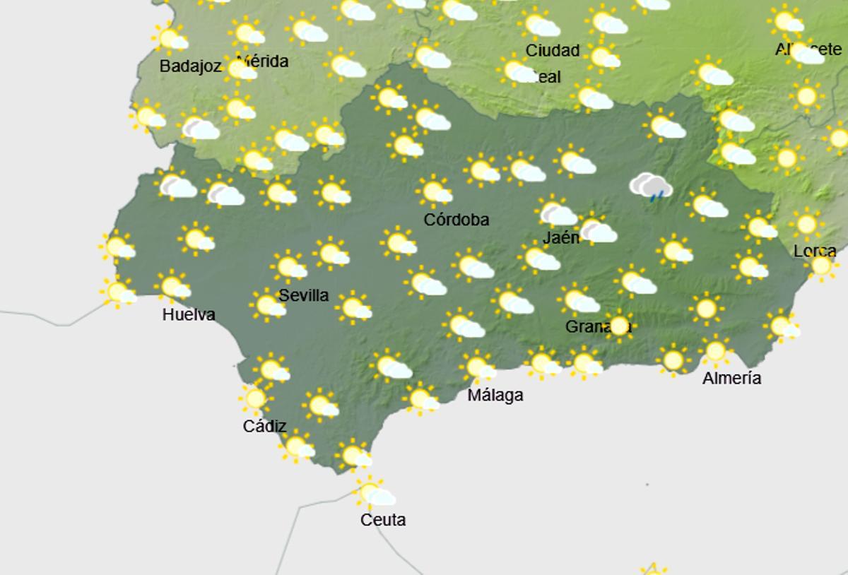 Mapa de la Aemet para este lunes 16 de febrero.