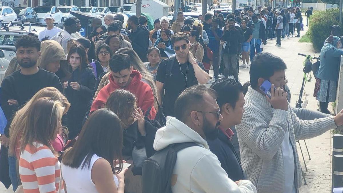 VÍDEO | Largas colas en Palma para obtener el informe de vulnerabilidad, clave en la regularización extraordinaria de muchos inmigrantes
