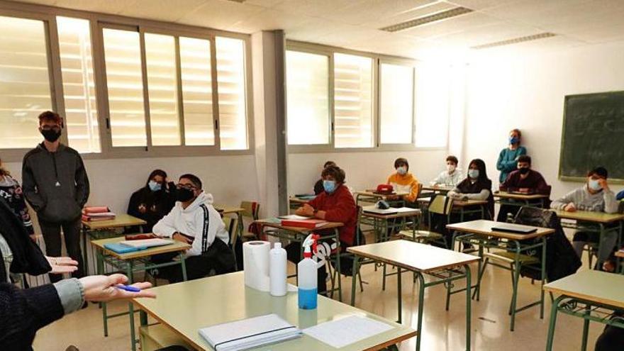 Una clase de tercero de ESO en el instituto Algarb, el pasado mes de diciembre.