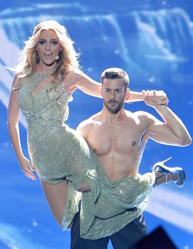 Edurne junto al bailarín Giuseppe Di Bella