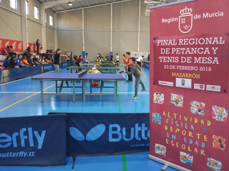 Final de tenis de mesa de Deporte en Edad Escolar