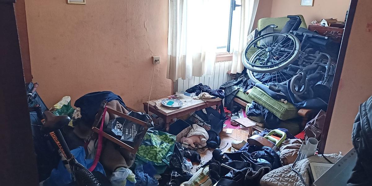 Estado en el que «El Cuervo» dejó el piso de la calle Aller.