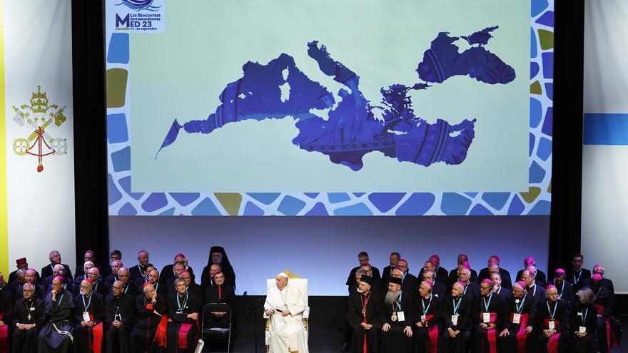 El papa Francisco arremete en Marsella contra el “fanatismo de la indiferencia” con la inmigración