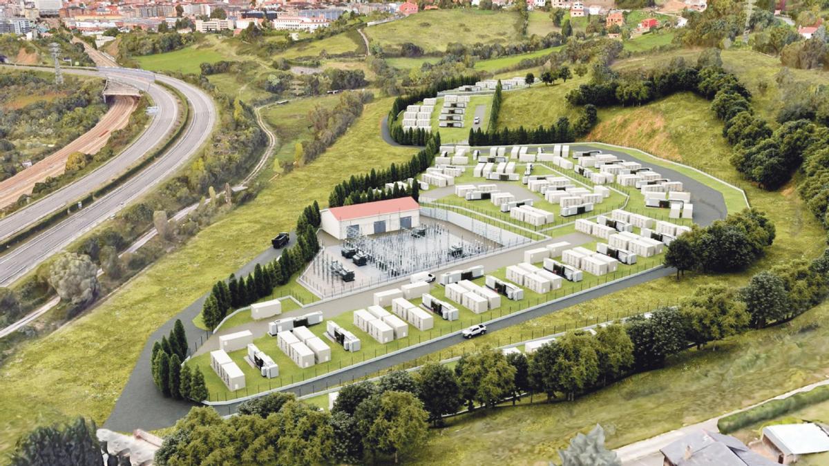 Recreación del parque de baterías de Pontón de Vaqueros.