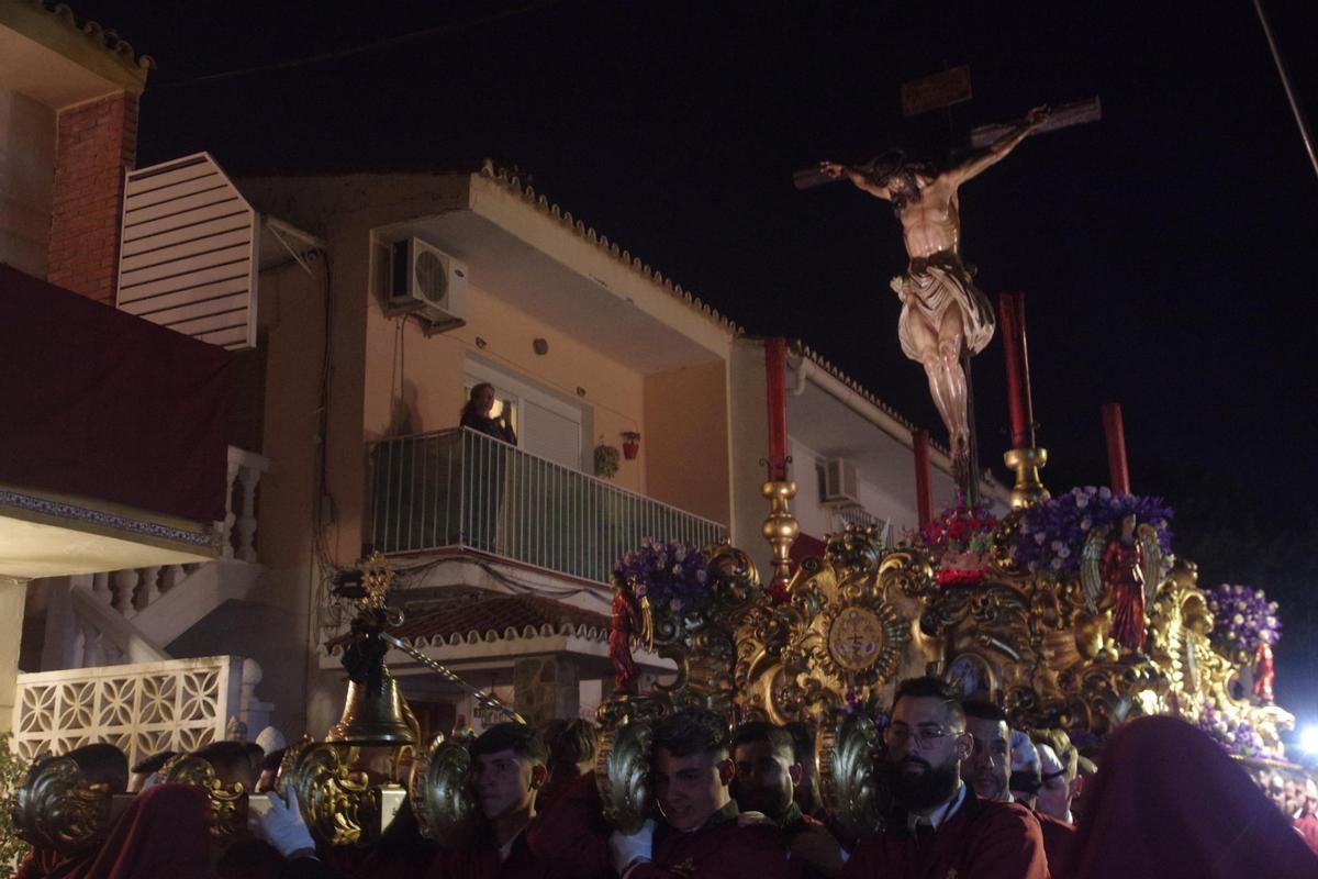 Procesión en el Puerto de la Torre del Cristo de la Hermandad y la Caridad.