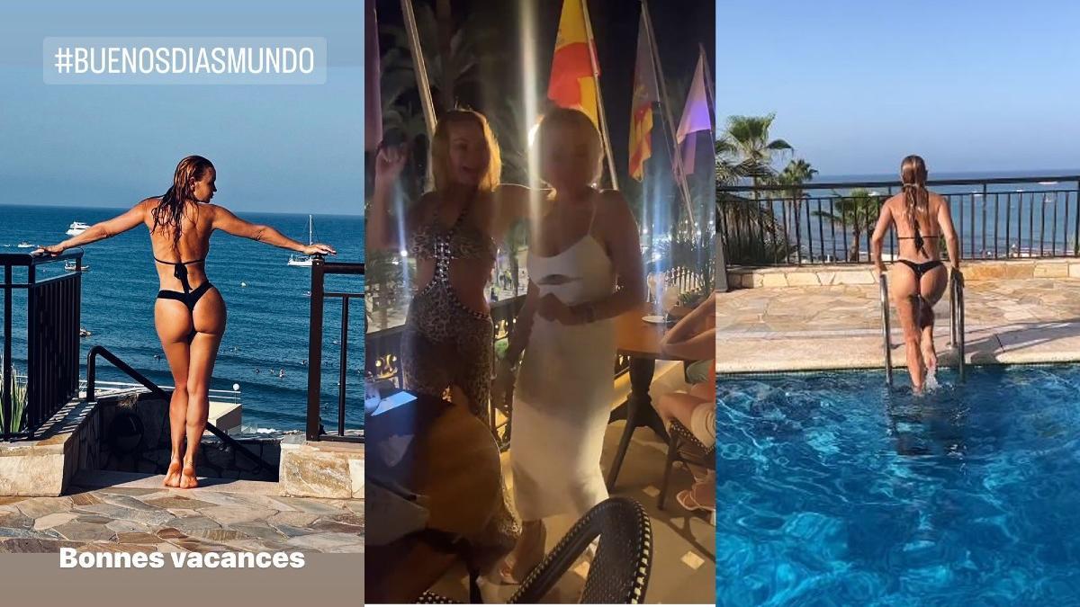 Tres imágenes que ha publicado Marlene Mourreau de su estancia en Alicante