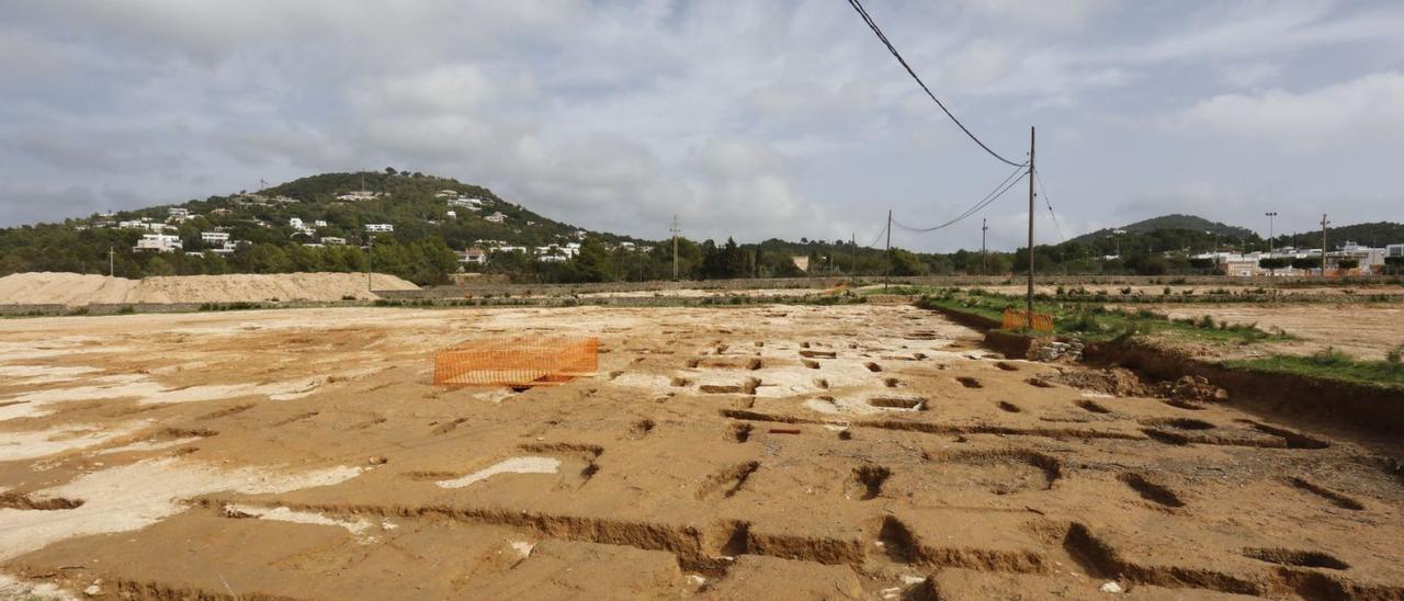 Parte de las zanjas de
cultivo antiguas halladas
en el solar del hospital.  V.MARÍ