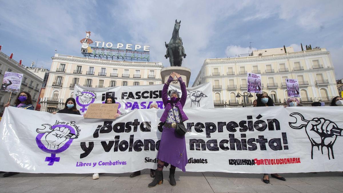 Una imagen de una manifestación contra la violencia machista en Madrid.