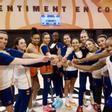 Las jugadoras del Valencia Basket, tras un entrenamiento antes de viajar a Tarragona.