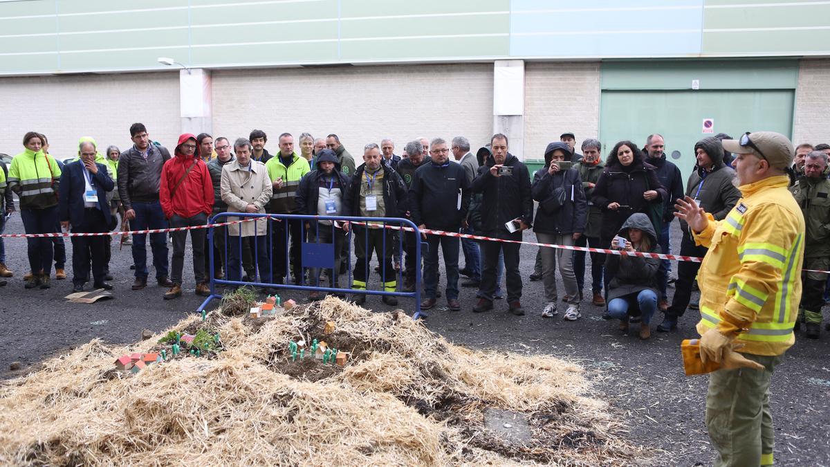 Uno de los simulacros de Sedexpo fue un taller con fuego real.