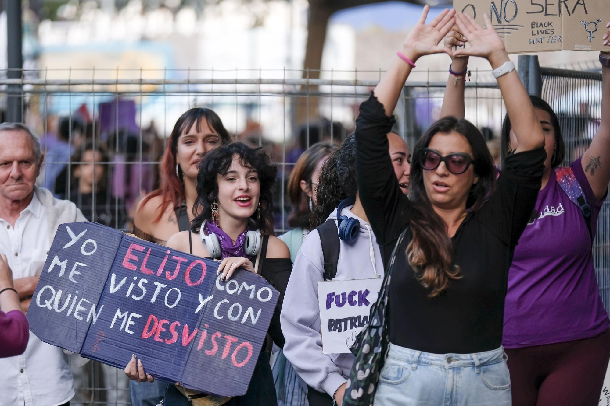 Manifestación por el 8M en Las Palmas de Gran Canaria