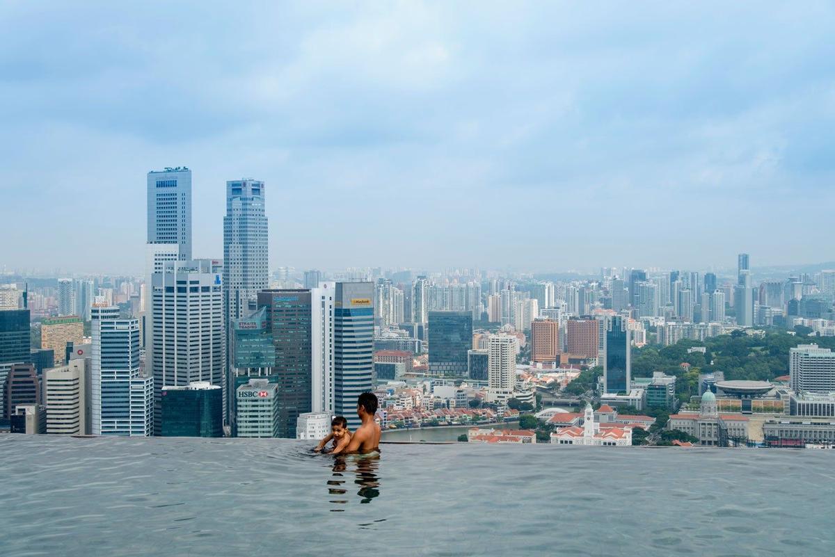 Piscina del complejo Marina Bay Sands