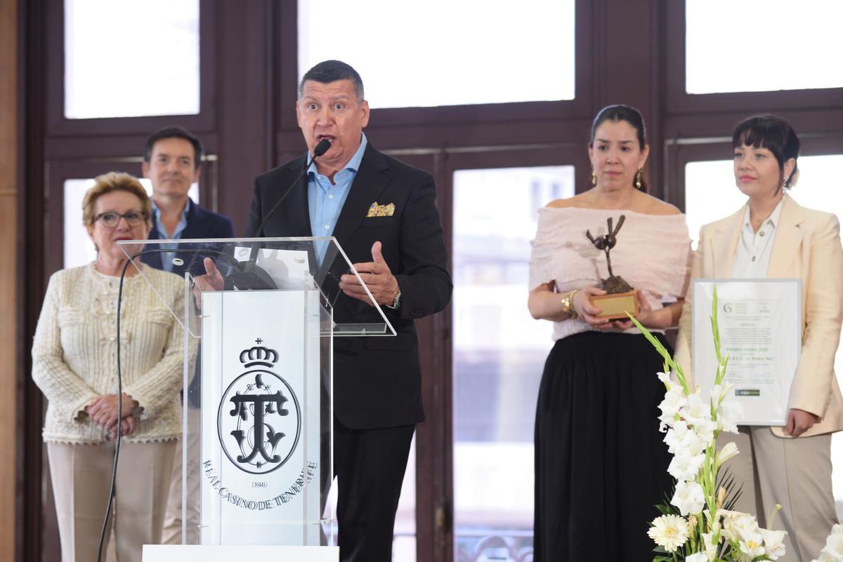 Pedro Nel, durante su discurso.