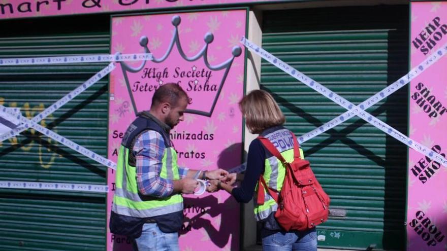 La Policía precinta un tienda de Palma en la que se vendía marihuana sintética