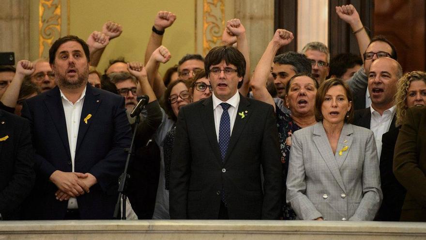 Puigdemont y Junqueras defienden una movilización en Europa en caso de sentencia condenatoria