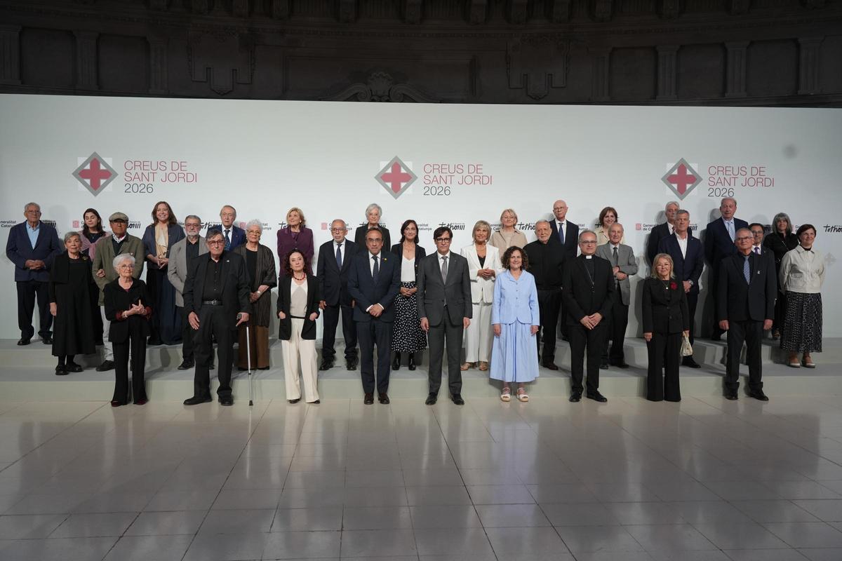 Les persones i entitats que han rebut la Creu de Sant Jordi del 2026