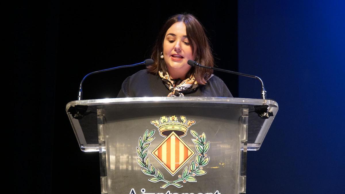 La concejala de Educación, Anna Vicens, durante su discurso.