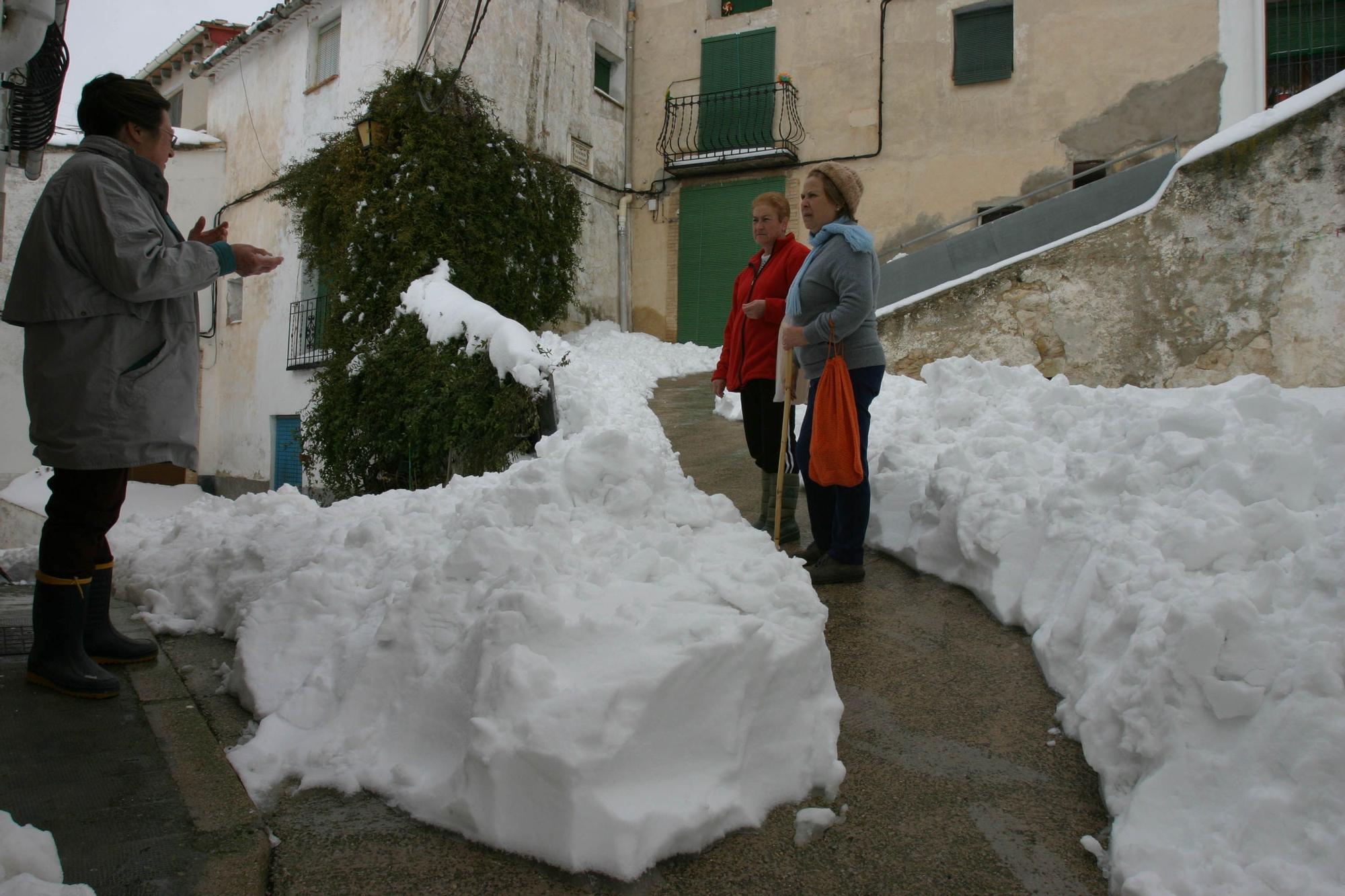 La gran nevada de marzo de 2005 en el interior de la provincia de Alicante