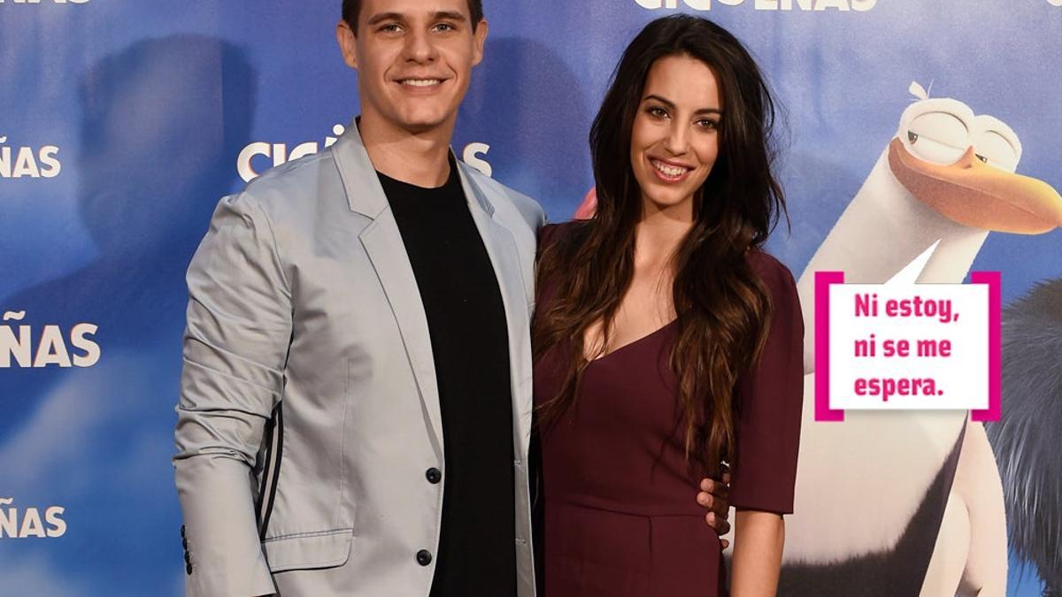 Christian Gálvez y Almudena Cid en el estreno de 'Cigüeñas'