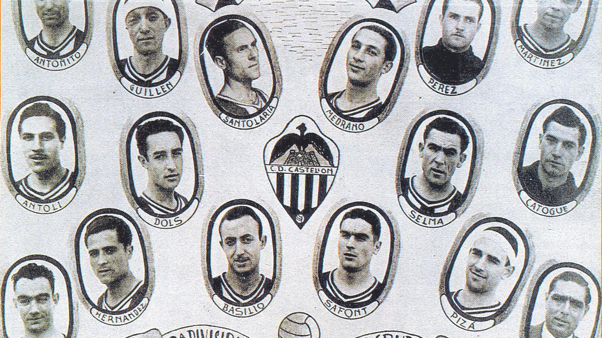 Recuerdos imborrables. Los jugadores del Castellón que lograron el ascenso en la temporada 1940/41.