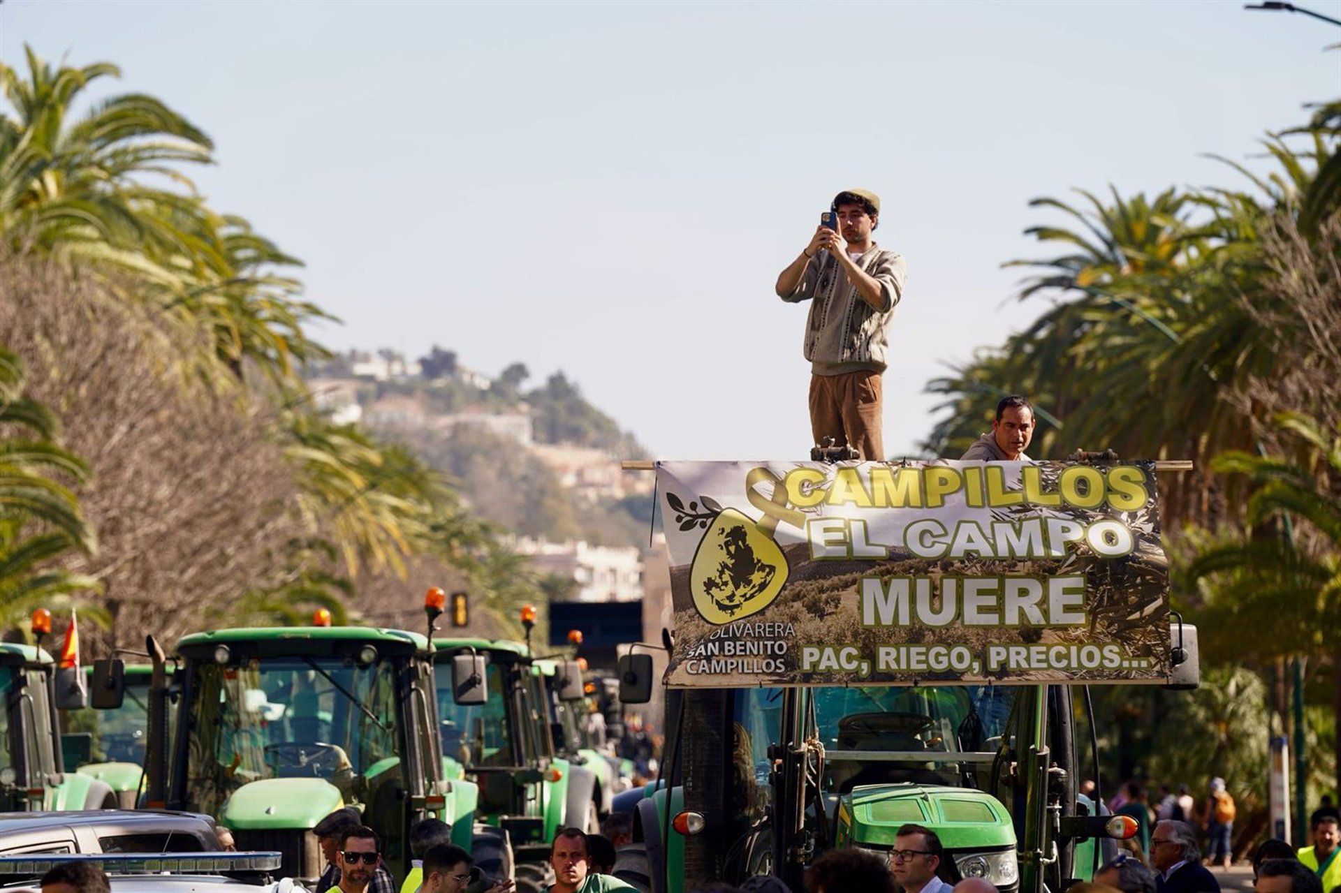 Málaga volvió a llenarse de tractores este miércoles