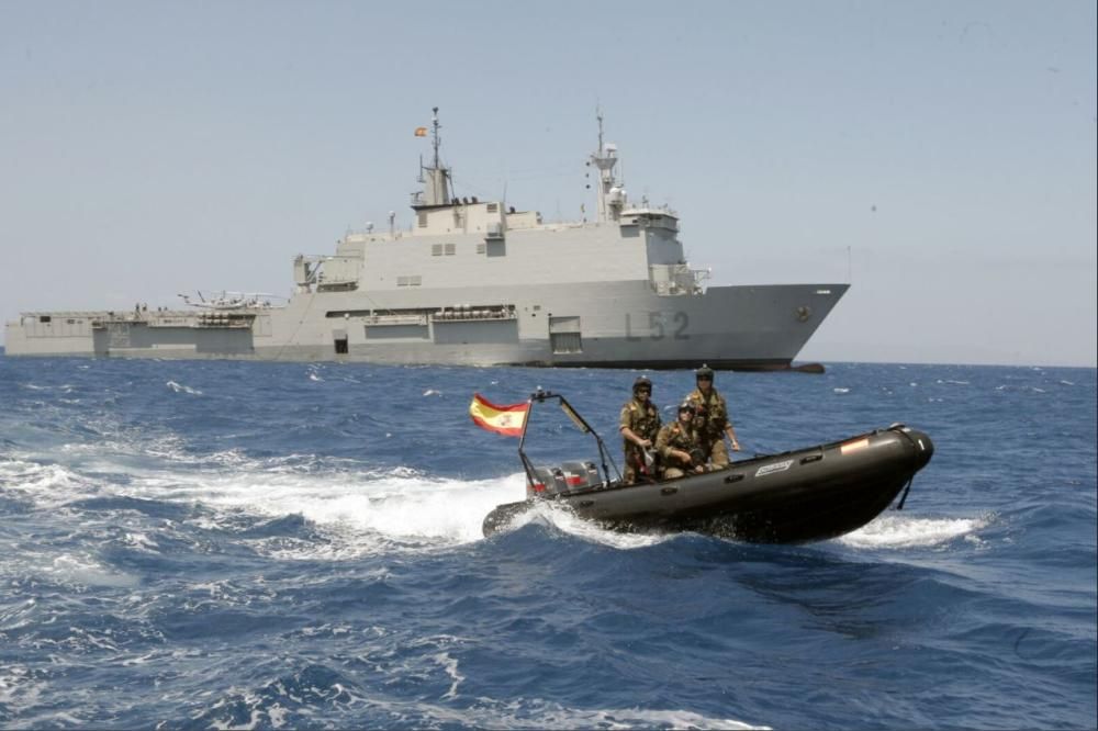 La Infantería de Marina  da apoyo de seguridad  en los desembarcos
