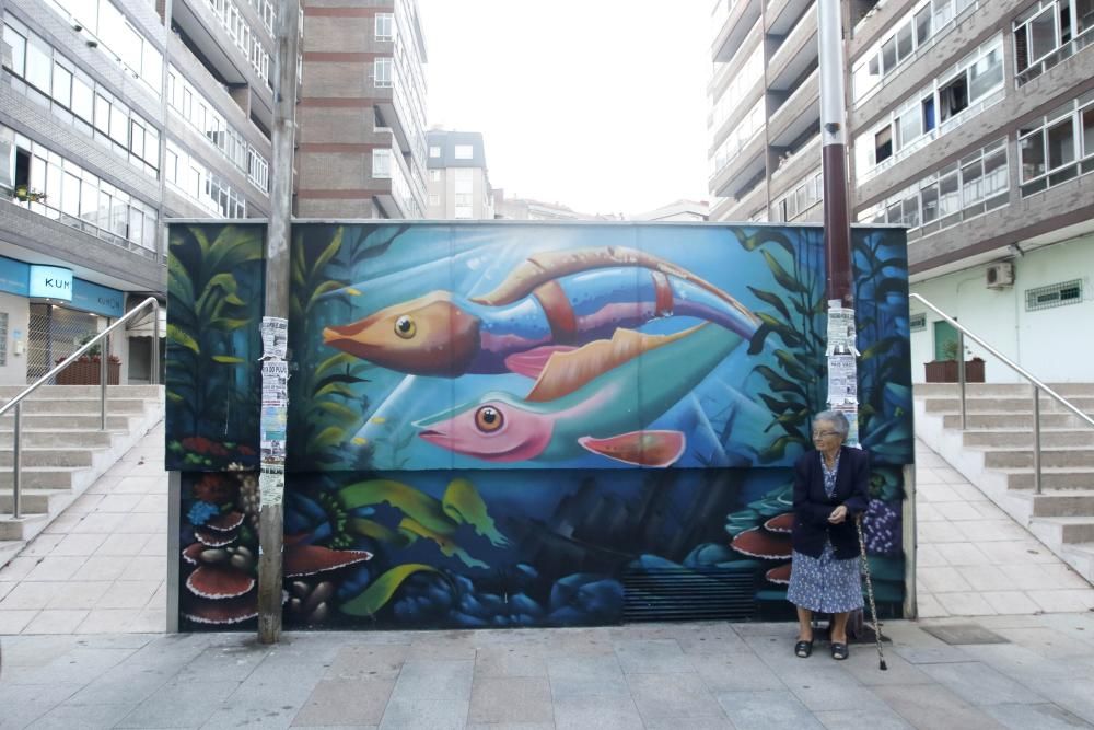 Así lucen los nuevos murales urbanos de Vigo