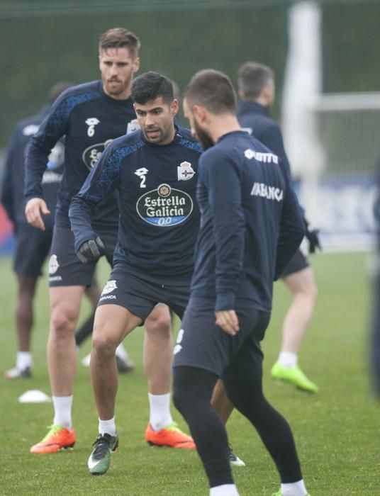 Entrenamiento del Deportivo en Abegondo