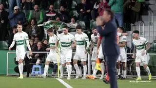 El 1-0 del Elche en el Elche 4-0 Oviedo de la jornada 16 de LaLiga EA Sports