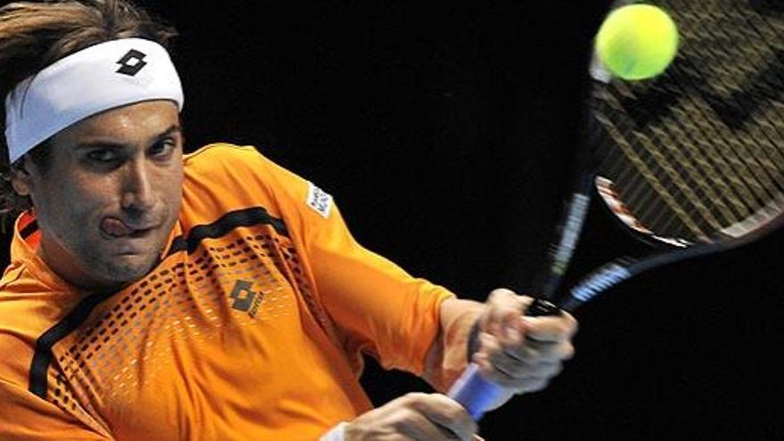 David Ferrer, en un momento del partido ante Robin Soderling