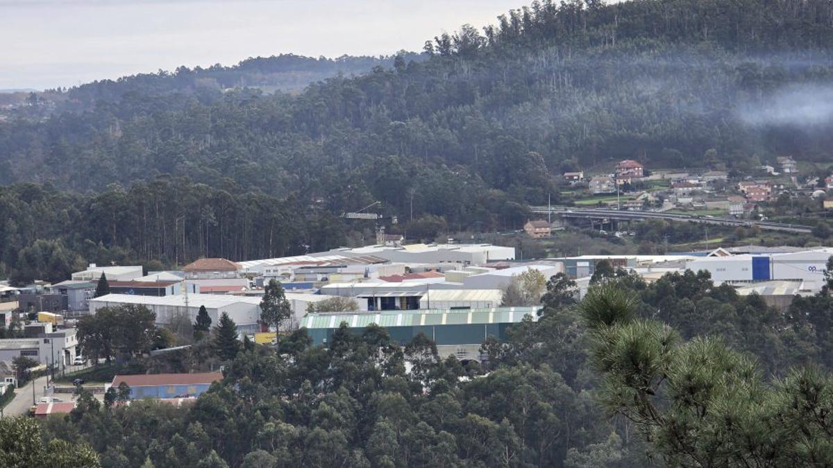 Vista del polígono de A Pasaxe, en Vincios.