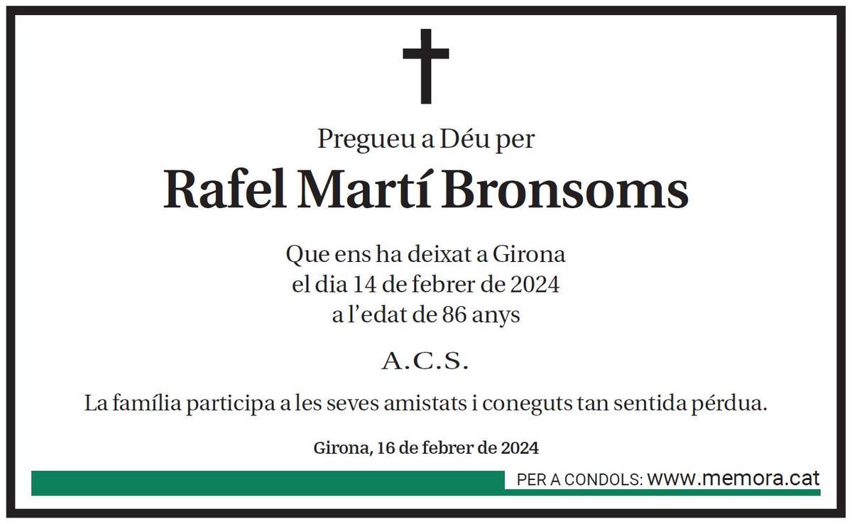 Rafel Martí Bronsoms.